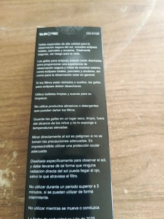 Gafas Eclipse Homologadas