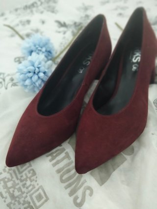 Zapatos salón burdeos talla 36