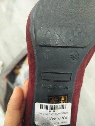Zapatos salón burdeos talla 36