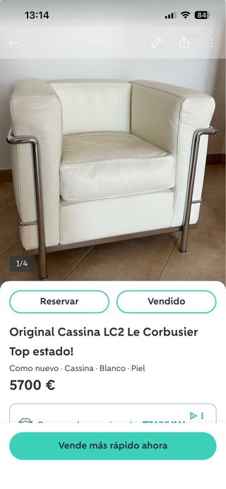Original Sofa y Sillónes LC2 Cassina Le Corbusier