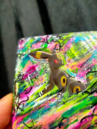 Carta Umbreon pintada a mano