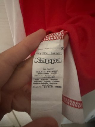 Maglia uomo Kappa L Rossa/Bianca