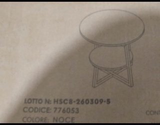 Tavolino 2 ripiani nero e legno