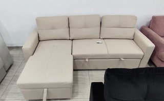Sofá 215 cm Reversible con Cama, Puff y Arcón!!