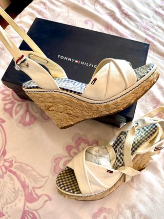Sandalias cuña esparto Tommy Hilfiger