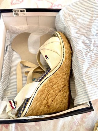 Sandalias cuña esparto Tommy Hilfiger