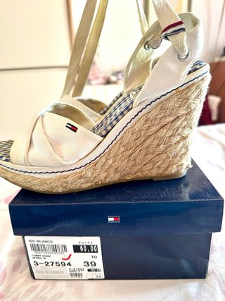 Sandalias cuña esparto Tommy Hilfiger