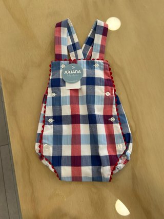 Peto de bebé cuadros Vichy