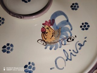 Piatto in ceramica italiana dipinto a mano
