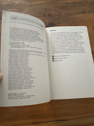 Marina – Carlos Ruiz Zafón | Libro de bolsillo