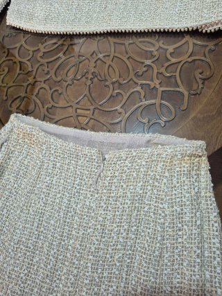 Conjunto Chanel Chaqueta y Falda Tweed Beige