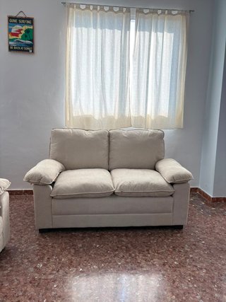Conjunto Sofás 3+2 Tela Mullida Beige NUEVO