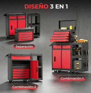 Carro de herramientas 3 en 1 / carro de taller