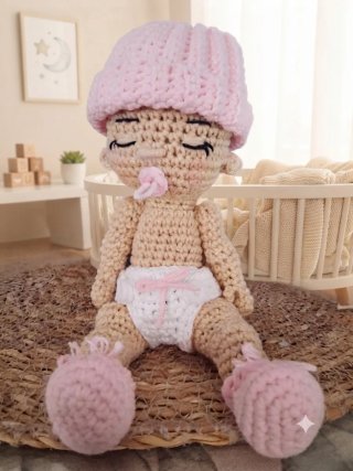 Muñeco Amigurumi Bebé Reborn 2ocm