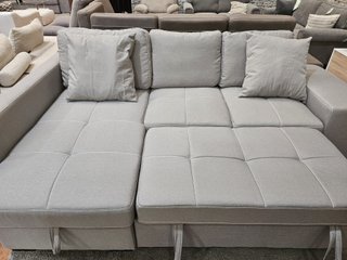 Sofá Cama Chaiselongue con Arcón + 2 Puff