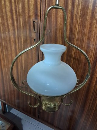 Lámpara colgante vintage dorada