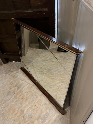 Espejo de madera y cristal