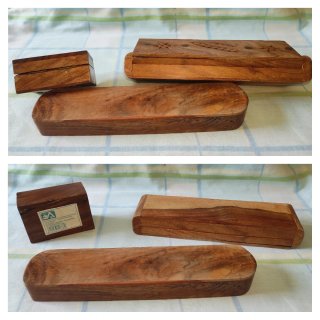 3 Cajas de Madera Artesanales Boho/Vintage