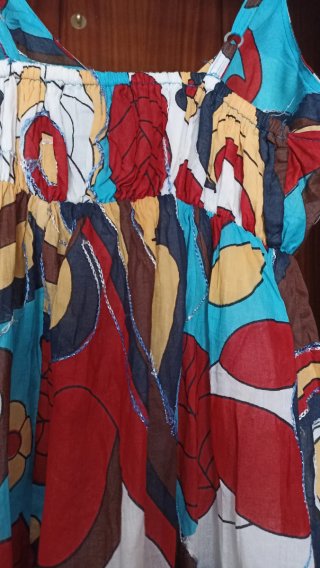 Vestido largo estampado veraniego