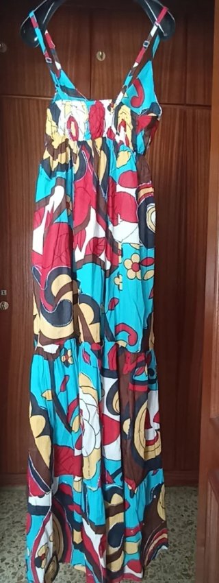 Vestido largo estampado veraniego