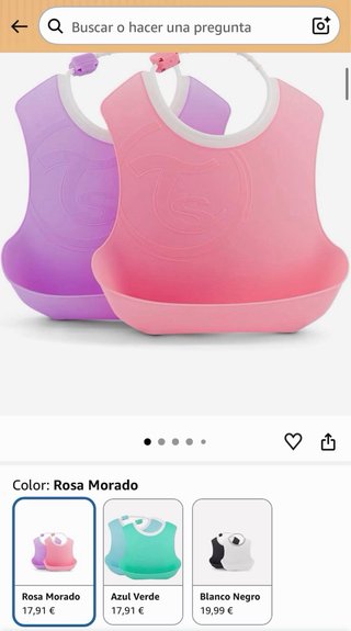 2 Baberos Twistshake Rosa y Lila