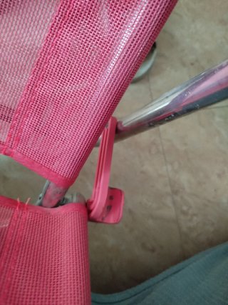 Silla de playa rosa plegable