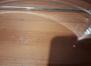 Pirofila Pyrex vetro con supporto in metallo nuova