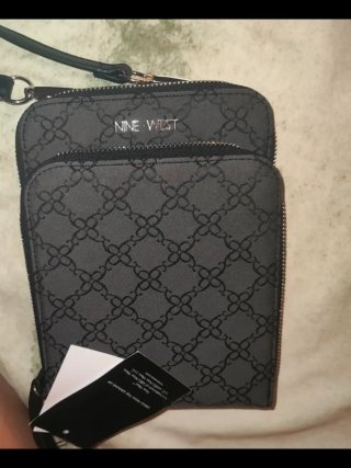 Set Bolso Bandolera + Monedero Nine West Negro/Dor
