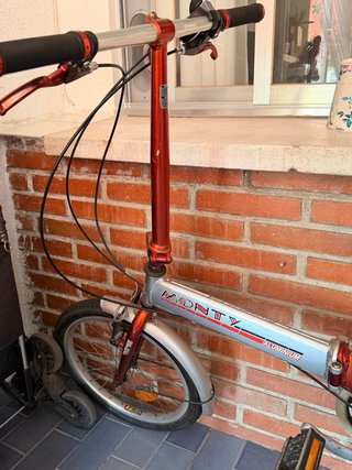 Bicicleta plegable roja
