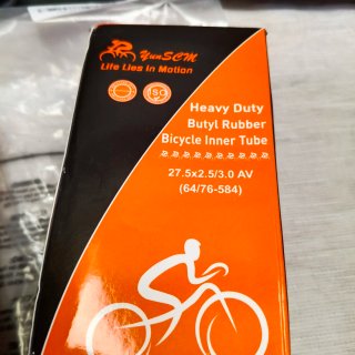 2 Cámaras Bicicleta YunSCM 27.5x2.5/3.0