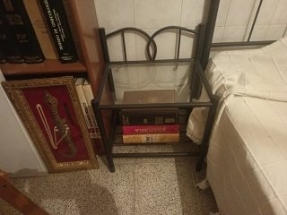 Tocador, espejo, 2 mesillas, tapiflex y colchón