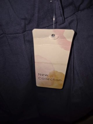 Pantalón corto azul de algodón