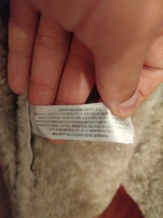 Abrigo Massimo Dutti piel ovina