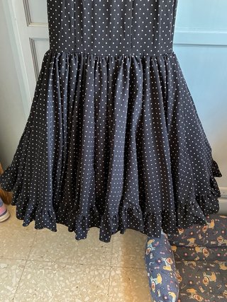 Traje de flamenca lunares negro y blanco