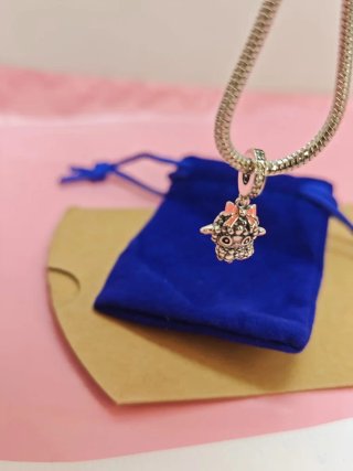 Charm Pandora S925 Oveja Rosa y Plata