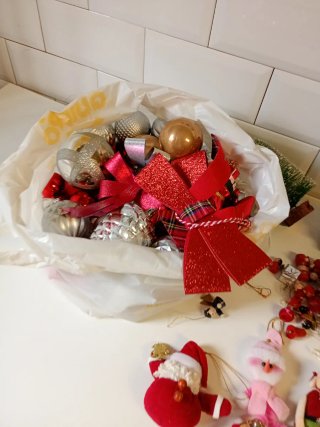 Lote bolas navidad doradas ,lote x 5 euros