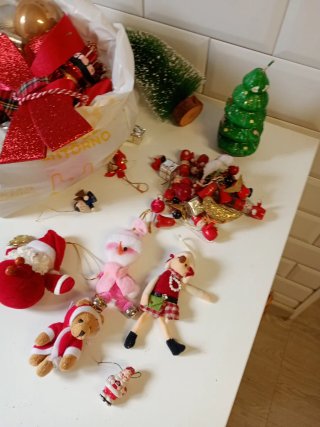 Lote bolas navidad doradas ,lote x 5 euros