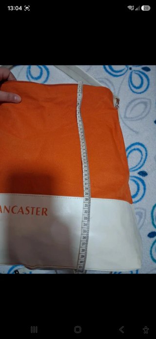 Bolso Lancaster Naranja y Blanco