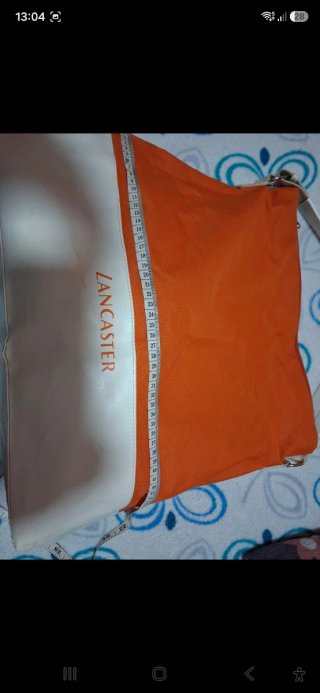 Bolso Lancaster Naranja y Blanco