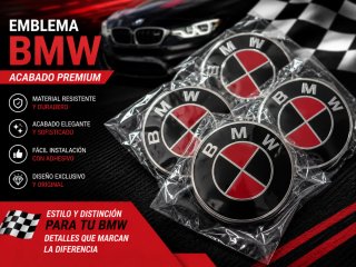 Emblema BMW rojo y negro