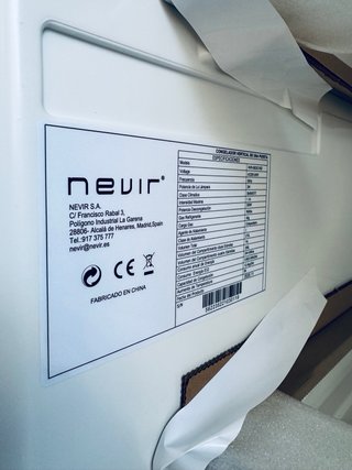 652.Congelador Vertical Cajones Nevir No Frost Nue