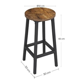 Taburetes de bar VASAGLE 2 unidades 32×65 cm