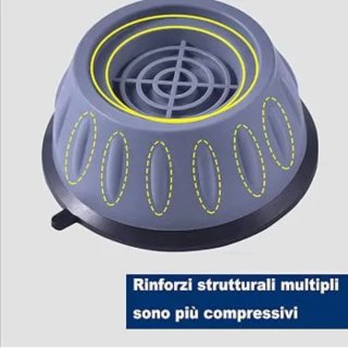 4 Pies Antivibración Lavadora Goma Universal