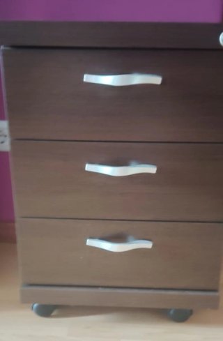 Mueble Auxiliar con Ruedas Marrón