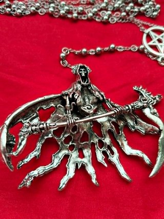 Collana Grim Reaper e Pentacolo artigianale