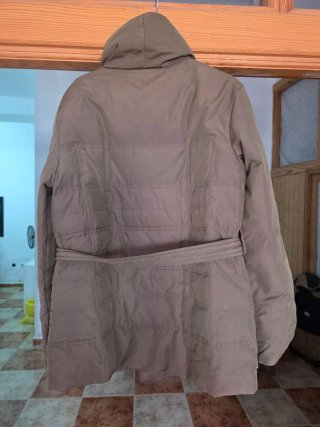 Chaqueta Zara Plumas Talla L Marrón