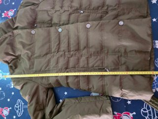 Chaqueta Zara Plumas Talla L Marrón