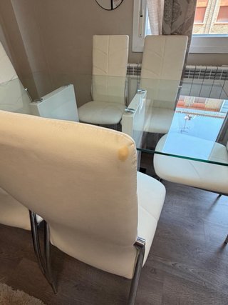 Sofá gris Mesa de crsital y regalo mesa de cebtro