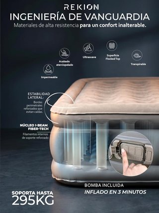 Colchón Hinchable Matrimonio Nuevo 203x152x46