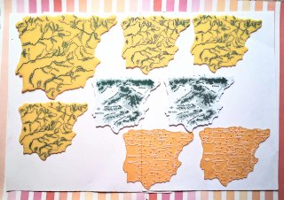 Mapas de España en Plástico duro años 70-80